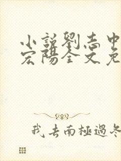 小说刘志中和张宏阳全文免费阅读无弹窗