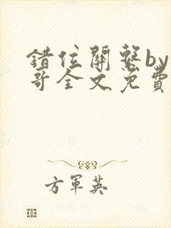 错位关系by东哥全文免费阅读封面