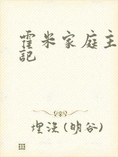 霍米家庭主妇日记封面