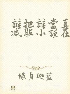 谁把谁当真无删减版小说在线观看