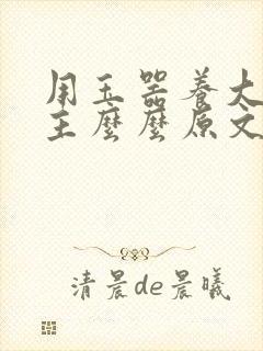 用玉器养大的公主么么原文