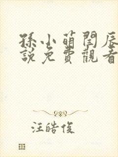 孙小萌闫辰的小说免费观看