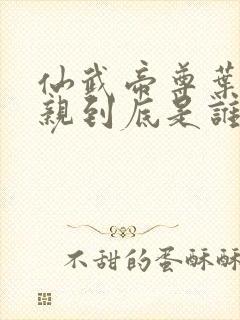 仙武帝尊叶辰父亲到底是谁