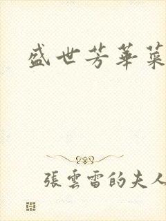 盛世芳华菜谱封面