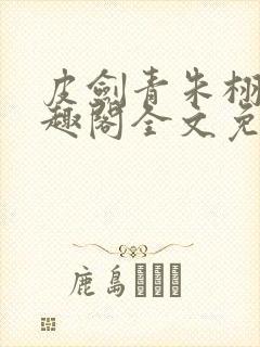 皮剑青朱栩诺笔趣阁全文免费封面