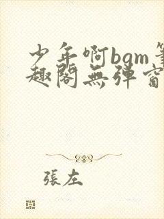 少年啊bgm笔趣阁无弹窗免费