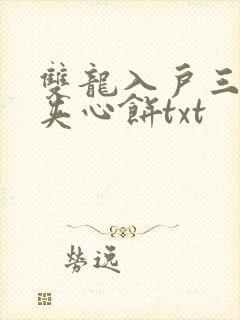 双龙入户三人行夹心饼txt