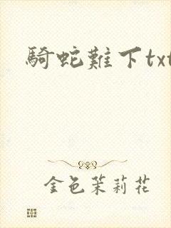 骑蛇难下txt封面