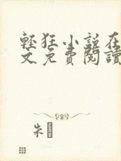 轻狂小说在线全文免费阅读