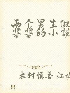 两个男生做酿酿酱酱的小说