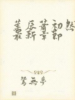 叶辰萧初然更新最新章节