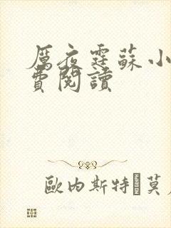 厉夜霆苏小汐免费阅读