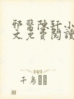 邪医陈轩小说全文免费阅读