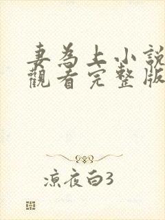 妻为上小说免费观看完整版笔趣阁