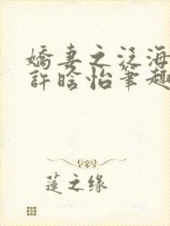 娇妻之泛海之舟许晗怡笔趣阁