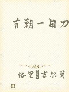 有朝一日刀在手封面