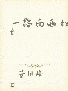 一路向西 txt