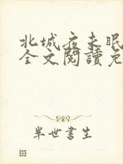北城夜未眠小说全文阅读免费