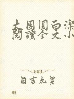 大团圆白洁免费阅读全文小说