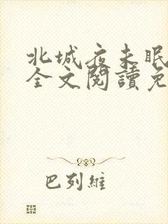 北城夜未眠小说全文阅读免费
