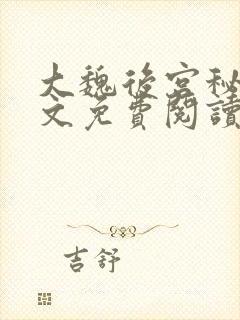 大魏后宫秘史全文免费阅读笔趣阁