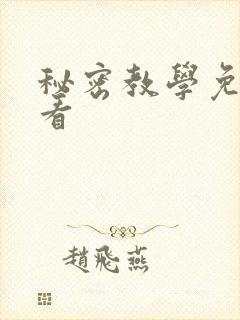 秘密教学免费观看封面