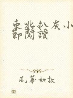 东北扒灰小说分节阅读封面