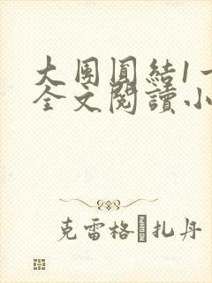 大团圆结1一6全文阅读小说