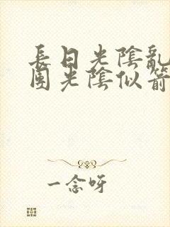 长日光阴乱作一团光阴似箭免费阅读封面