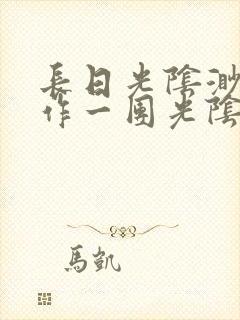 长日光阴渺渺乱作一团光阴似箭封面