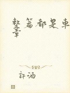 整篇都是车的文章