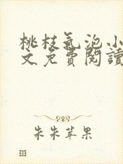 桃枝气泡小说全文免费阅读