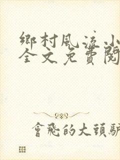 乡村风流小傻子全文免费阅读