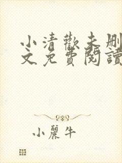 小清欢未删减全文免费阅读