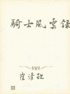 骑士风云录封面