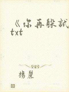 《你再躲试试》txt