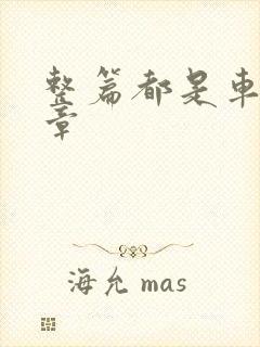 整篇都是车的文章