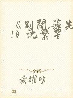 《别闹,薄先生!》沈繁星