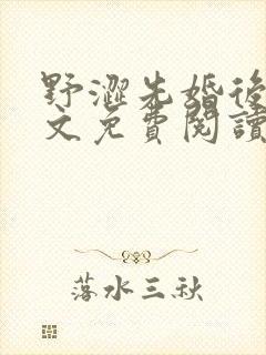 野涩先婚后爱全文免费阅读笔趣阁