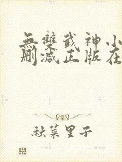 无双武神小说无删减正版在线阅读
