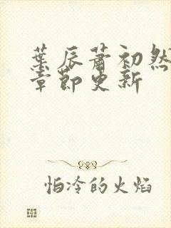 叶辰萧初然最新章节更新封面