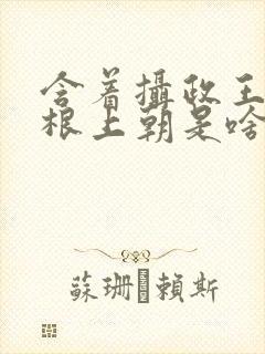 含着摄政王的紫根上朝是啥小说