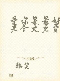 爱你是最好的时光全文免费阅读封面