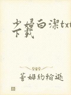 少妇白洁txt下载封面