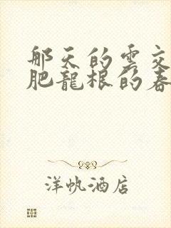 那天的云交雨合肥龙根的春天