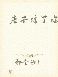 老子信了你的邪封面