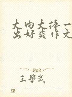 大肉大捧一进一出好爽作文