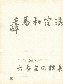 老马和霍瑶瑶喝醉