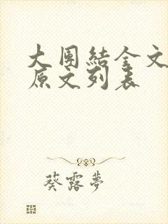 大团结全文阅读原文列表封面