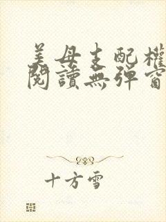 美母支配权全文阅读无弹窗笔趣阁